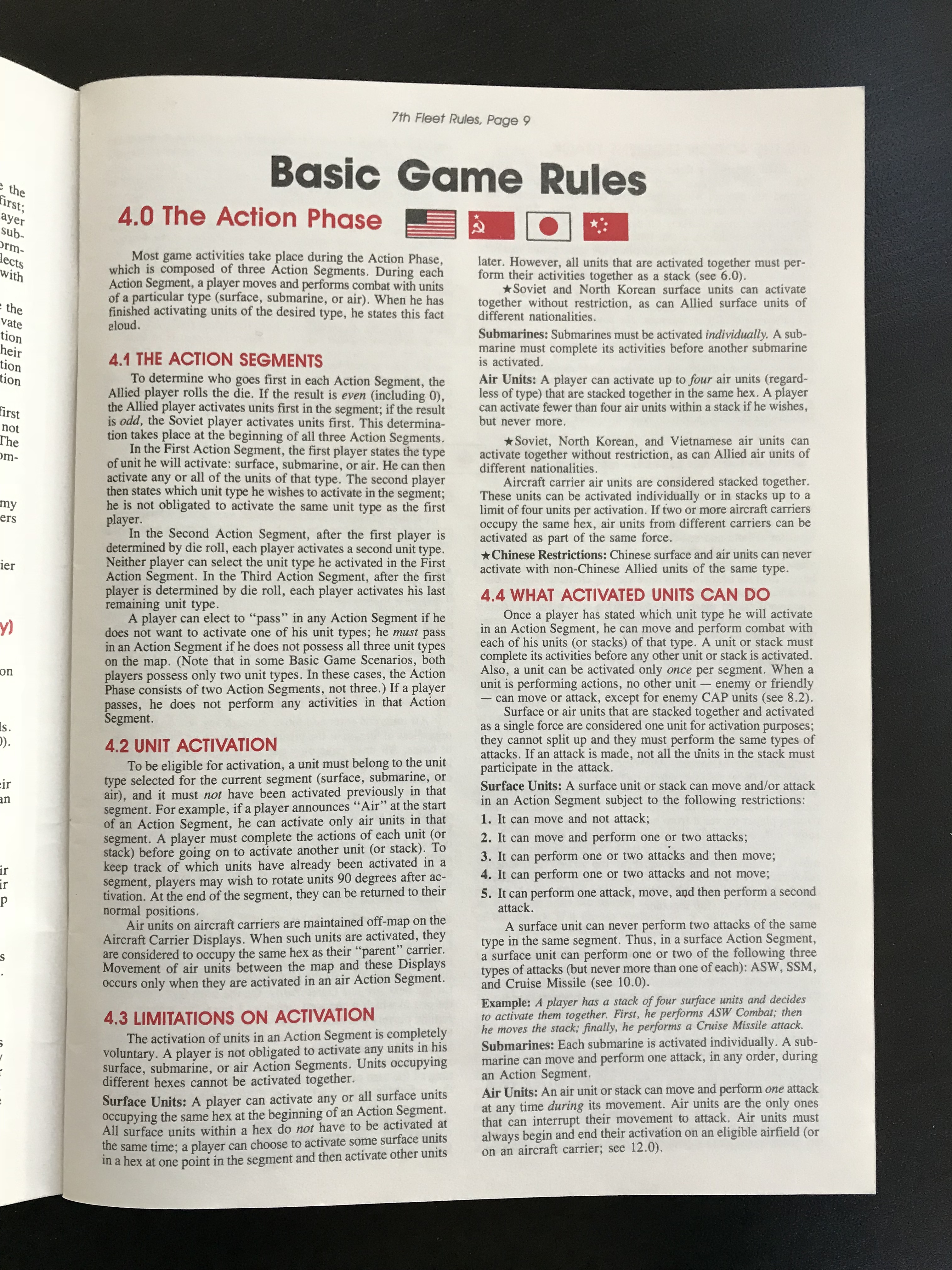 The Old South China Sea – 7th Fleet (Victory Games, 1987) Game of